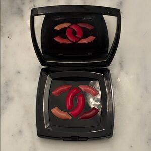collectible CHANEL Lip Palette - Vibrant Red and Coral Hues